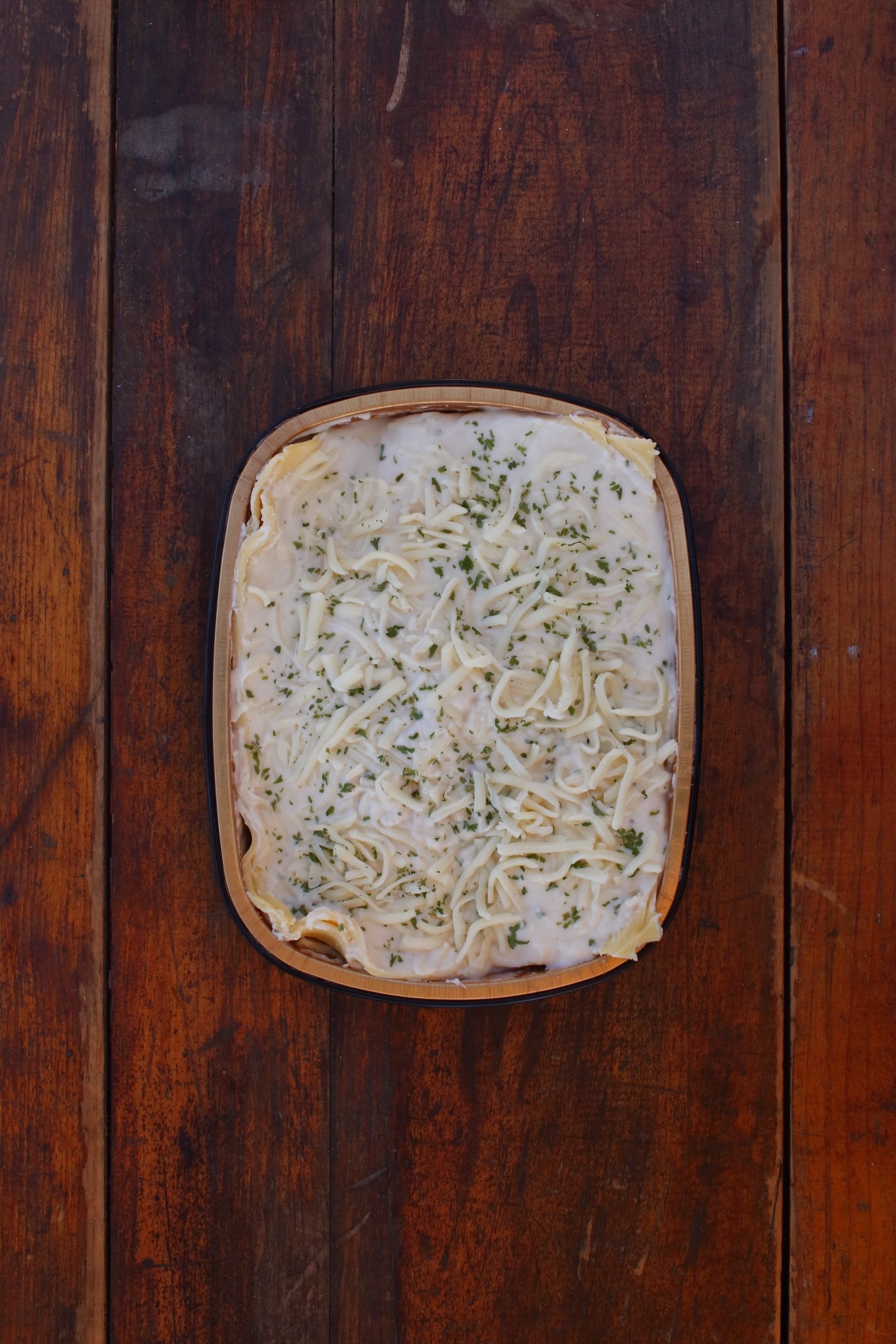Vegetable Lasagna with Alfredo Sauce